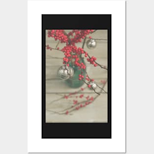 Winter Holly Berries Posters and Art